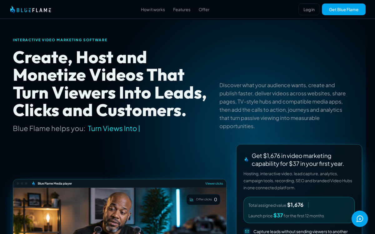 Blue Flame front page, built by the Paramount Profits team